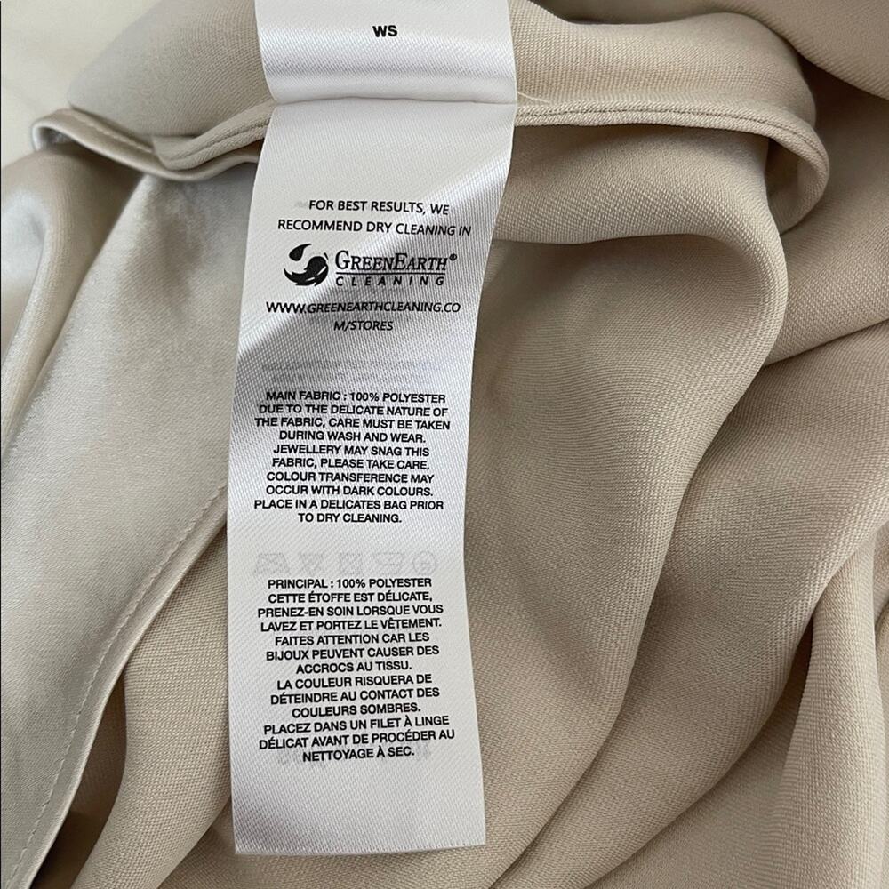 SELF-PORTRAIT Satin Flower Floral Champagne Off the Shoulder Maxi Dress Size 2 - Picture 13 of 13